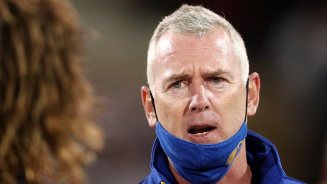 Adam Simpson says the Eagles have moved on from the nightclub saga. Picture: Sarah Reed/AFL Photos via Getty Images