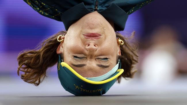 Rachael Gunn, known as Raygun, competes in the women's breaking at the Paris 2024 Olympic Games. Picture: Odd Andersen/AFP