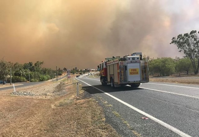 Gracemere was blanketed in smoke.