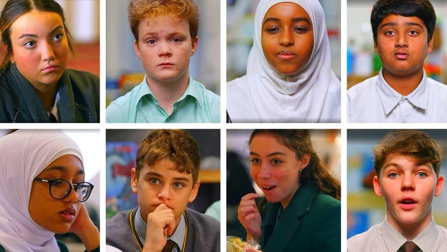 Students who participated in the revolutionary televised program: Social experiment, clockwise from top left: Mount Alvernia’s Martina Vitale; Ferny Grove’s Brynn Holmes-Clark; ICB’s Laila Ali; Ahmed Siddiqui; Padua’s Isaac Healy; Ferny Grove High’s Sonya Gerstel; Padua’s Jack Woodward and ICB’s Rania Shahzad.