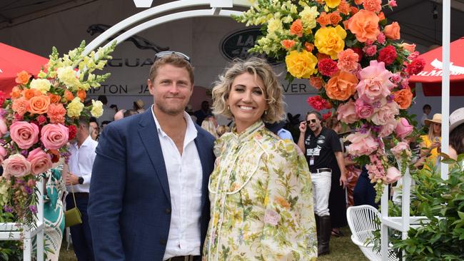 Scott and Danielle Hempseed from Lilly and Lotus at the Rockhampton Jaguar Land Rover Pop-Up Polo on June 3, 2023. Picture: Aden Stokes