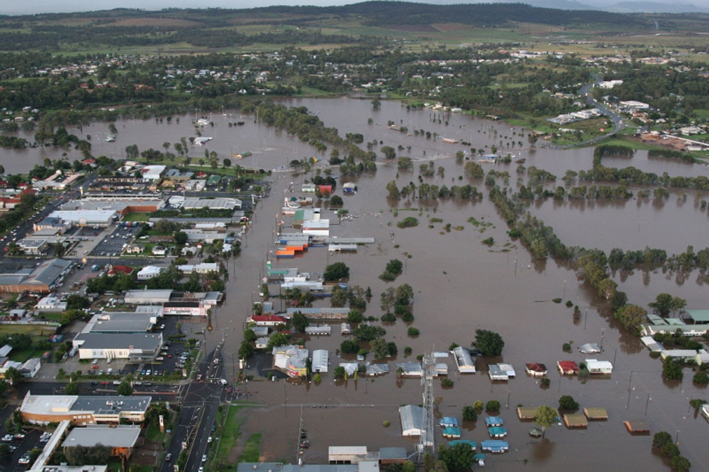 Aerials of Warwick flooding | The Courier Mail