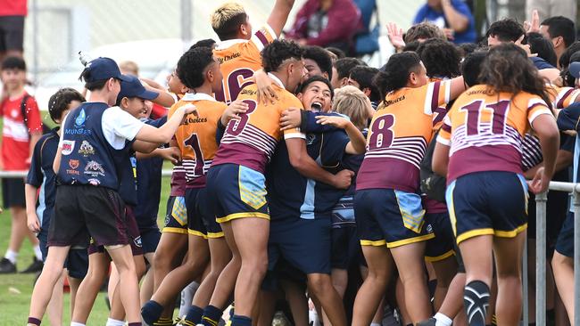 BBOB Trophy (Year 7): Keebra Park Vs Mabel Park Schoolboy rugby league grand final Tuesday August 20, 2024. Picture, John Gass