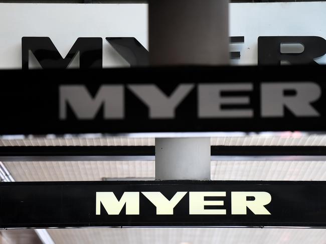 BRISBANE, AUSTRALIA - NewsWire Photos - NOVEMBER 4, 2021. The entrance to a Myer store in Queens Street mall in Brisbane. The company holds its AGM today, with its major shareholder, Solomon Lew's Premier Investments, recently becoming hostile and angry with its performance.Picture: NCA NewsWire / Dan Peled