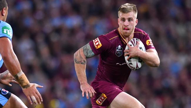 Cameron Munster delivered one of the all-time great Origin debuts for the Maroons in Game Three of the 2017 series. Photo: Darren England