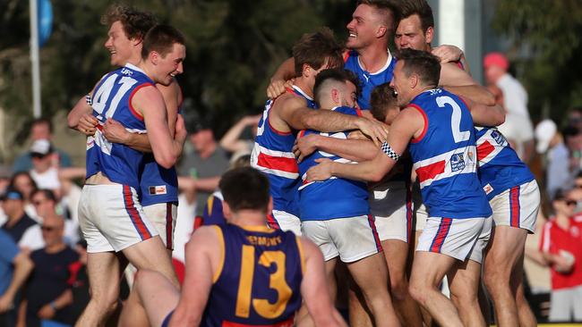 South Croydon celebrates on the final siren. Picture: Hamish Blair