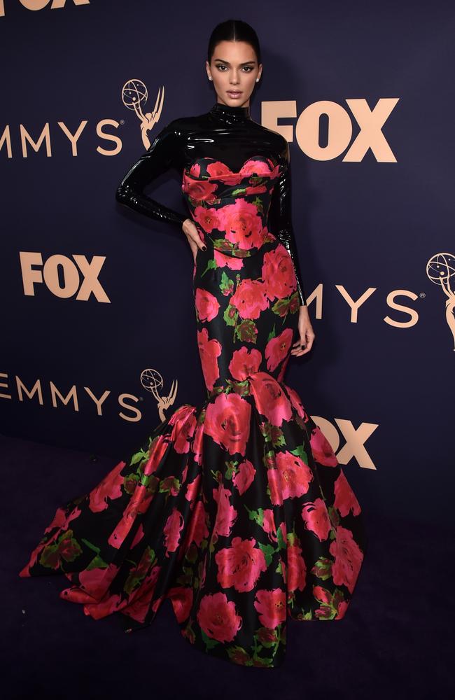 The supermodel was met with laughter as she presented an award in one of the most cringe-worthy moments of the 2019 Emmy Awards. Picture: Getty Images