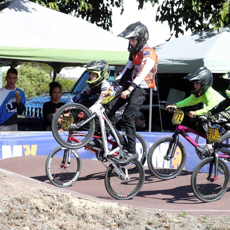 Nerang BMX national series this weekend. Photo of 11 yrs boys final. Photo by Richard Gosling