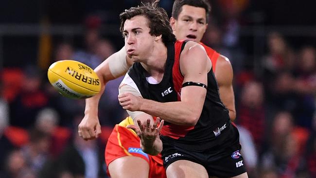 Andrew McGrath in action during Essendon’s clash against Gold Coast.