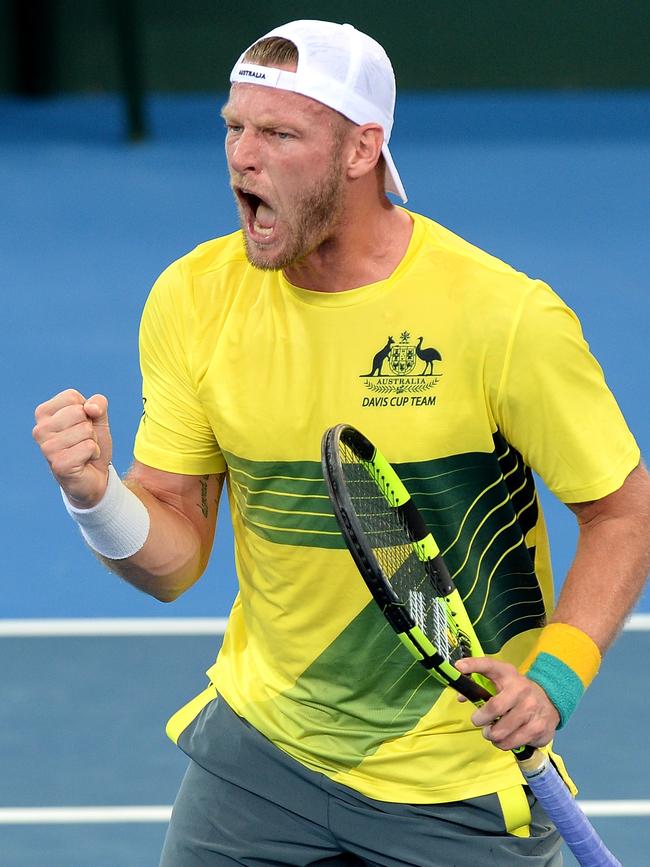 Sam Groth had some memorable Davis Cup moments. Pic: Getty Images