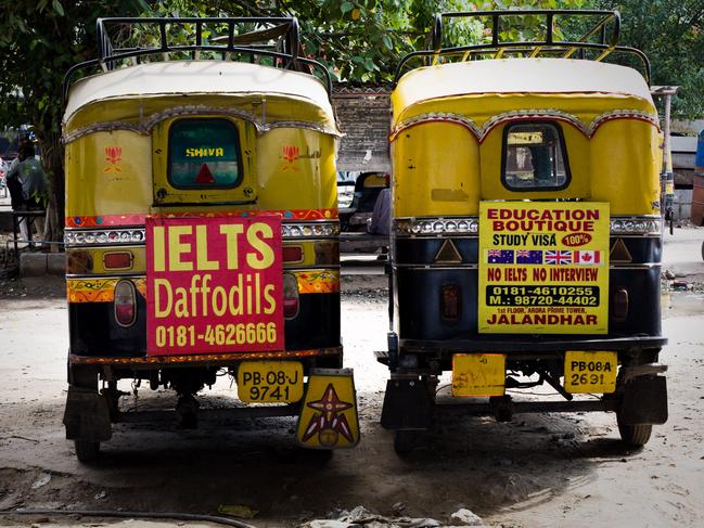 Education advertisements in Punjab, India. Picture: Sanjit Das/The Australian
