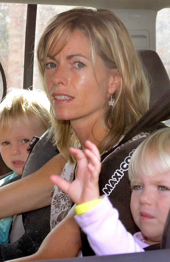 Kate McCann (C) with her daughter Amelie and son Sean in 2007. Picture: AFP Photo