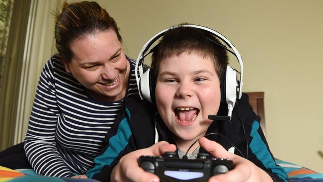 Maria Kyriakopoulos managed to purchase a gaming console for her son. Picture: Josie Hayden