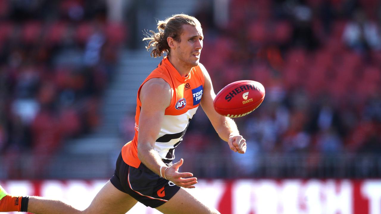 Giants Nick Haynes has reportedly suffered a fractured larynx. Picture: Phil Hillyard