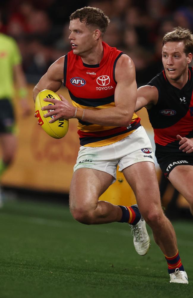 Mitch Hinge played 22 games for the Crows in 2023. Picture: Michael Klein