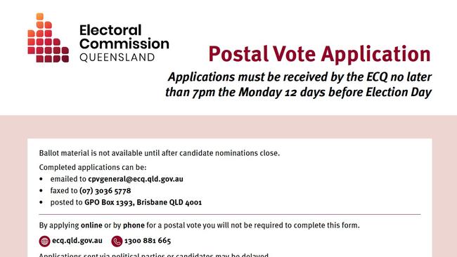 VOTING SOON: 2020 Queensland General Election postal vote applications are now open as of Monday, September 14.