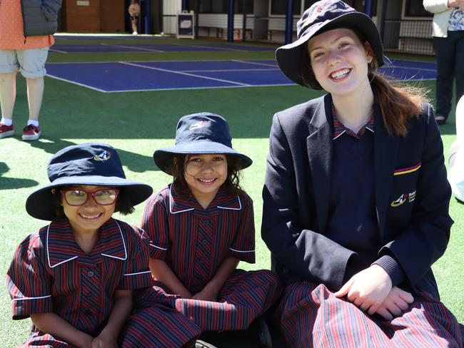 Ballarat Christian College preps started their first morning with Year 12 buddies. Picture: Ballarat Christian College