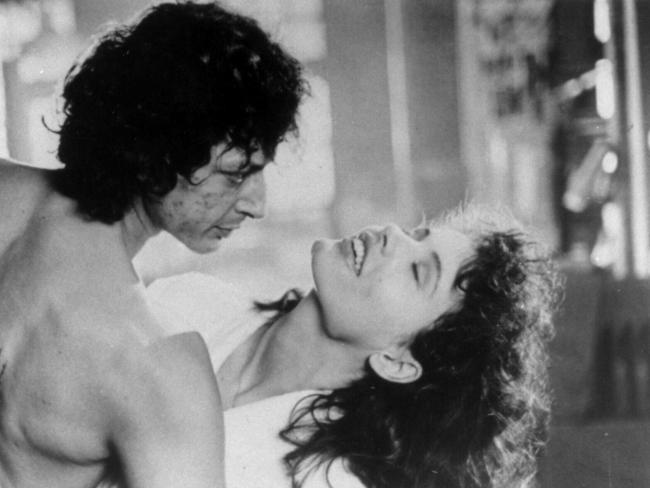 David with The Fly co-star Jeff Goldblum.