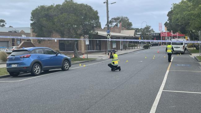 Emergency services were called to the scene at the Foodworks car park on Reilly St at 10.15am in Inverloch on Wednesday.