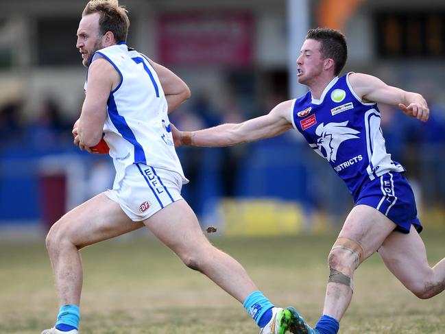 Lachlan Baddeley has been one of Sunbury Kangaroos’ stars in 2019. Picture: Andy Brownbill