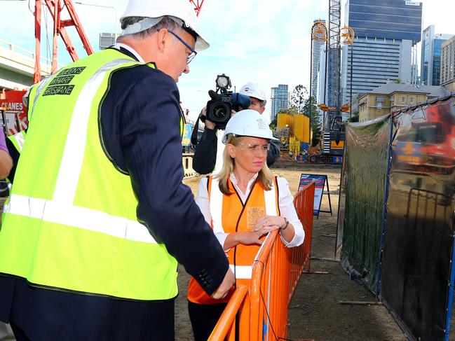 Tourism Industry Development Minister Kate Jones has helped launch a recruitment drive for one of the biggest construction projects in Queensland’s history. Picture: AAP/David Clark