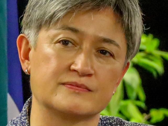 SUVA, FIJI - MAY 26: Australian Foreign Minister Penny Wong gives a speech at the Pacific Island Forum on May 26, 2022 in Suva, Fiji. Penny Wong is on her first solo overseas trip since becoming Foreign Minister. (Photo by Pita Simpson/Getty Images)