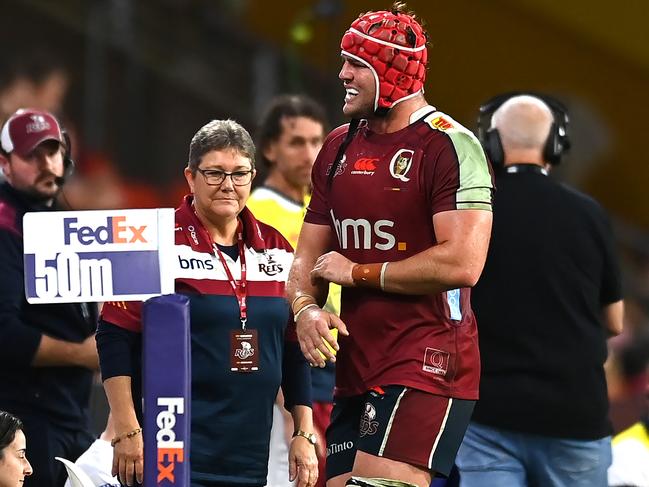 Reds star Harry Wilson leaves the field injured Picture: Getty Images