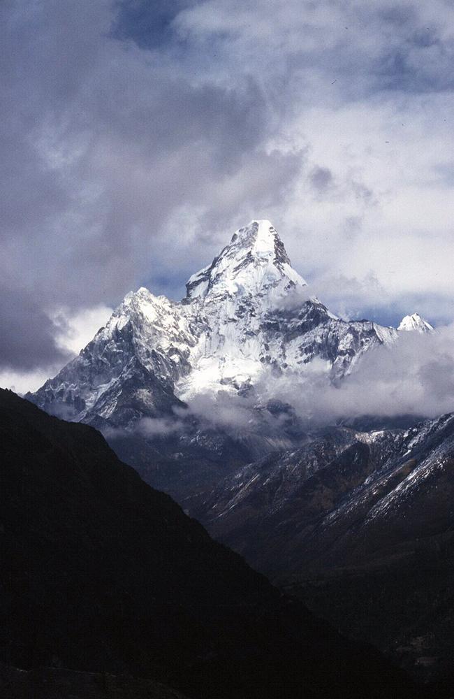Mt Ama Dablam or “Mother’s necklace” named for the long ridges on each side like the arms of a mother (ama) protecting her child. Picture: Stewart Hawkins/ Nepal Mountain Travel