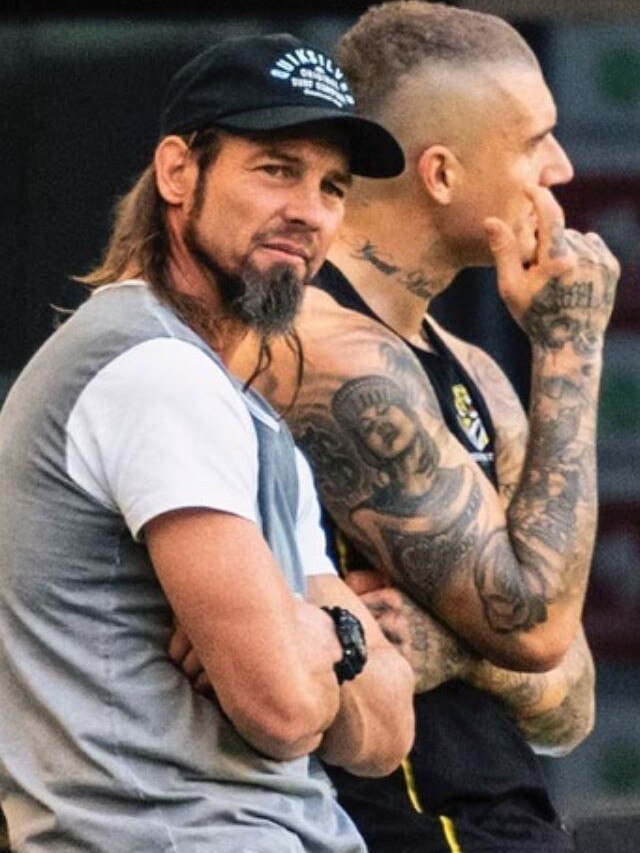 Cousins and Dustin Martin at Richmond training in 2019.