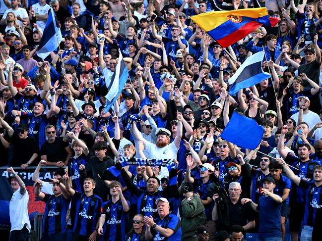 Auckland FC force of fans will be on full display for the first derby. Picture: Hannah Peters/Getty Images