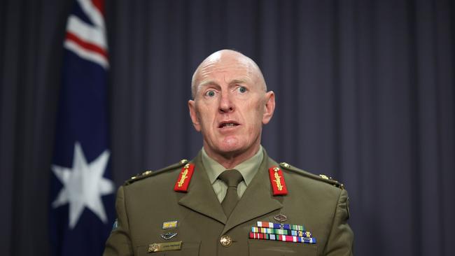 Lt General John Frewen is the face of Australia’s vaccine rollout. Picture: Gary Ramage / NCA NewsWire