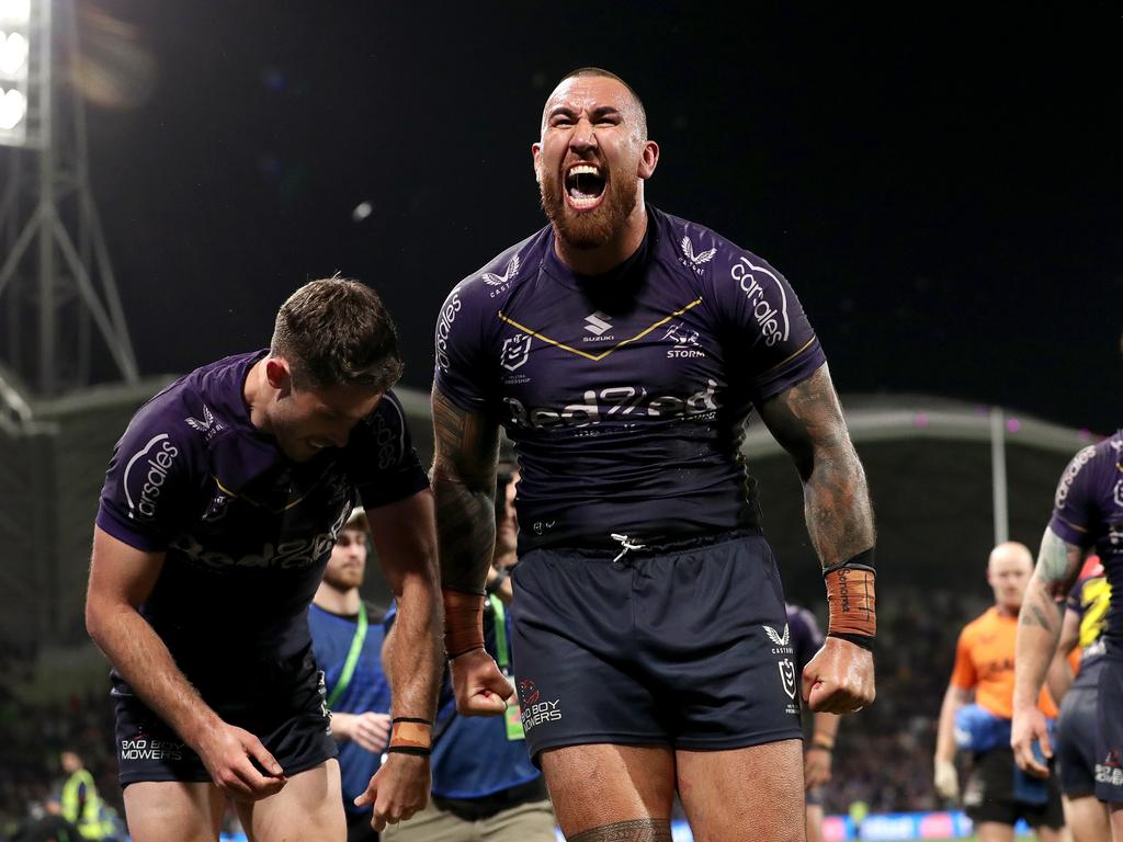 There has been a lot of recent speculation around the playing future of Melbourne star Nelson Asofa-Solomona. Picture: Kelly Defina/Getty Images