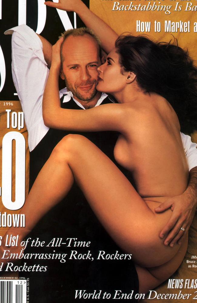 Demi goes naked on another magazine cover circa 1996 — this time, with husband Bruce.