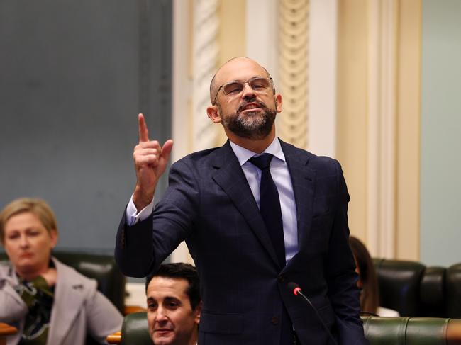 Queensland Treasurer David Janetzki during parliament sitting in Brisbane. Picture: NewsWire/Tertius Pickard