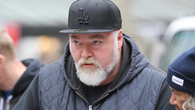 Kyle Sandilands outside Uliveto cafe Kings Cross on Friday. Picture: John Grainger