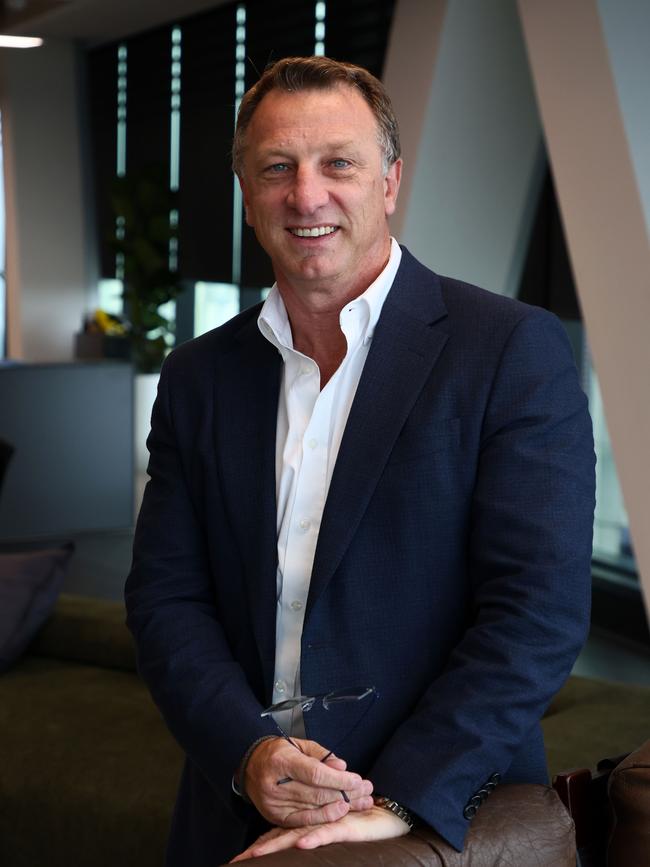 Coal baron Matt Latimore at his Brisbane office. Picture: NewsWire/Tertius Pickard