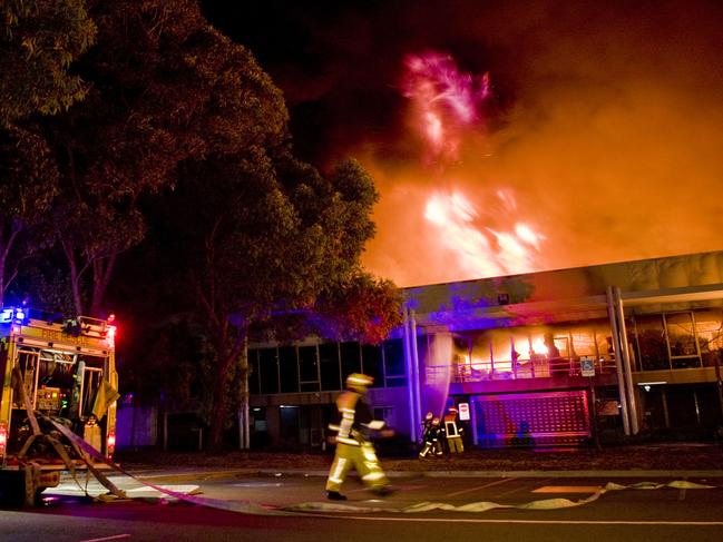 More than 80 firefighters and 20 NSW Fire Brigades units battled the 2010 fire at the council chambers.