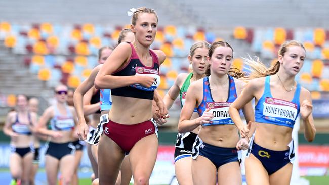 Milla Roberts Australian All Schools track and field championships in Brisbane. Saturday December 7, 2024. Picture John Gass