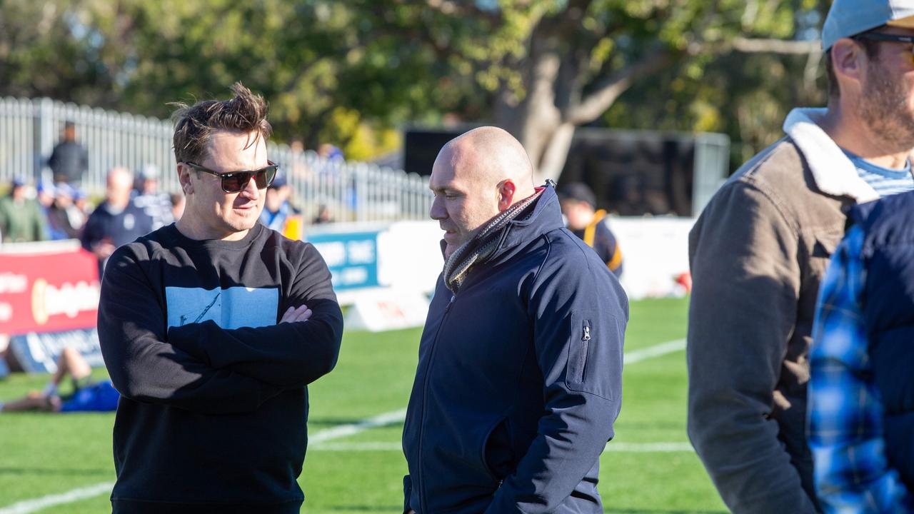 1999 Eastwood Players at TG Millner Sportsground in Eastwood, NSW. Saturday 13th July 2019. The club held a “Back to Eastwood Day” with players from the 1969 and 1999 teams present. (AAP IMAGE/Jordan Shields)