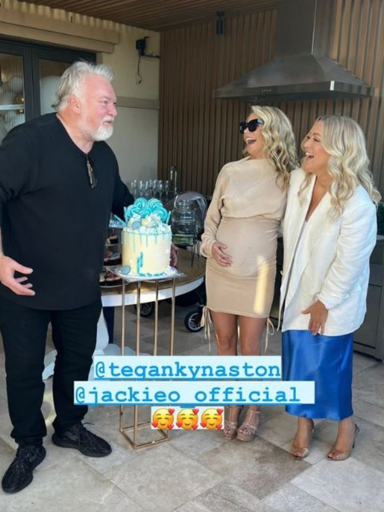 Kyle, Tegan and Jackie O at the lavish baby shower. Picture: Instagram