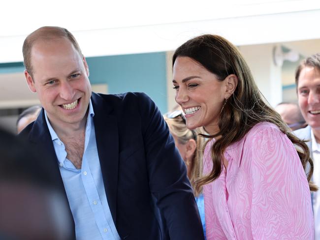 The happy couple in the Bahamas last March on their first joint official overseas tour since the onset of Covid-19 in 2020. Picture: Chris Jackson/Getty Images