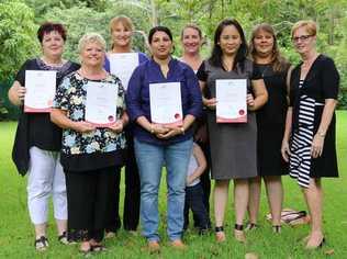 TRAINEES: Some of the women who recently finished their aged care traineeships.