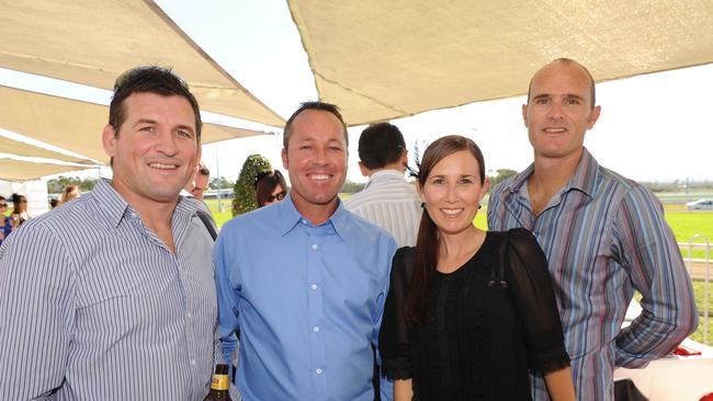 Shane Perry, Mark Mayfield, Grant Edward and Belinda Edward in 2011. Picture: Che Chapman