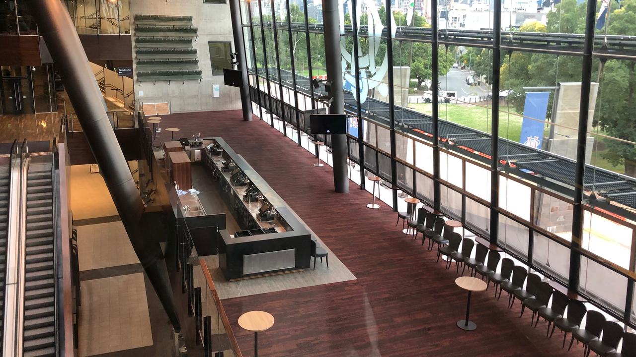 The empty Percy Beams bar at the MCC. Picture: Sarah Olle