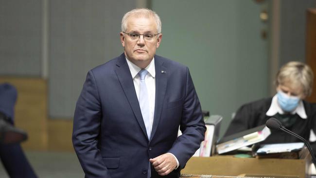 Prime Minister Scott Morrison during Question Time in the House of Representatives in Parliament House Canberra this week. Picture: Gary Ramage