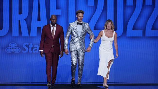 Daniels and family at the 2022 NBA draft. (Photo by Jeff Haynes/NBAE via Getty Images)