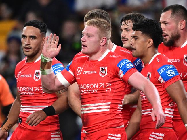Dylan Egan has been playing both edge and middle for the Dragons. Picture: Bradley Kanaris/Getty Images