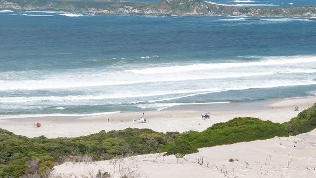 Helicopters at Noyhener Beach.