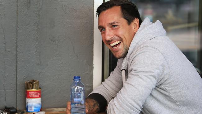 SUNDAY TELE SPECIAL Mitchell Pearce at a cafe in Surry Hills. Picture: Dylan Robinson