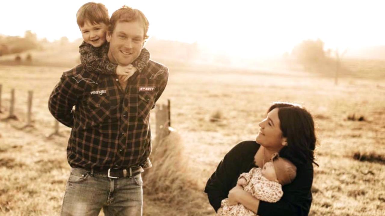 Michael Francis and Dominique Facer with son Memphis and daughter Paisley.